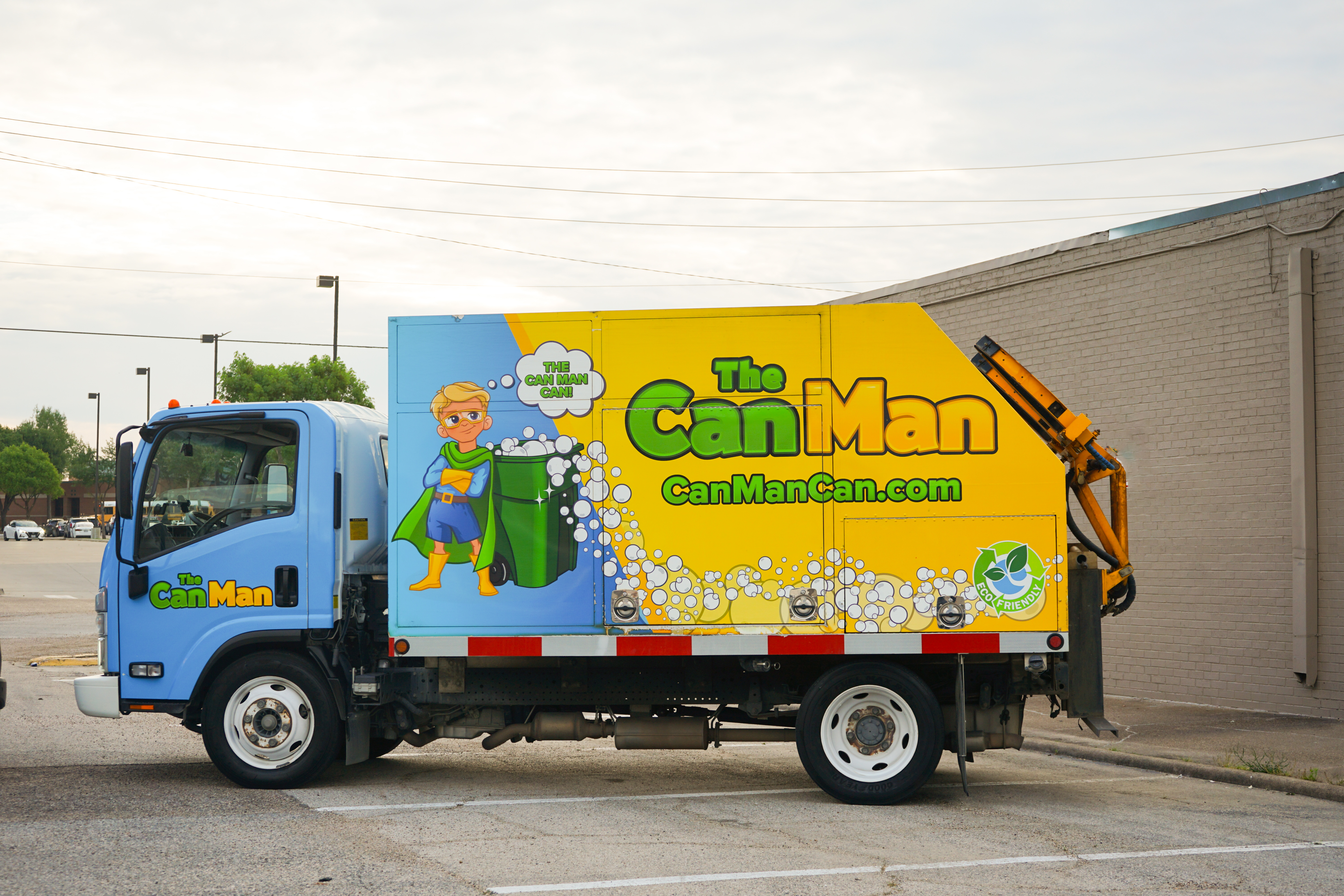 Custom-built CanMan cleaning truck